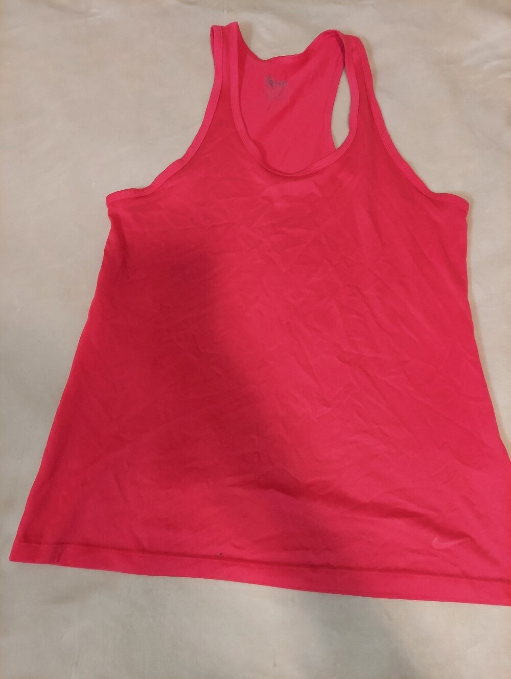 Nike Dri-Fit Loose Fit Small Dark Coral Athletic Tank
